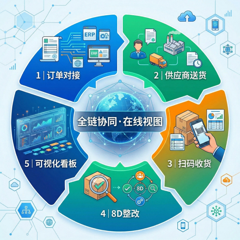 多端采购交付协同概念图